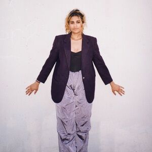 Navy blue wool blazer